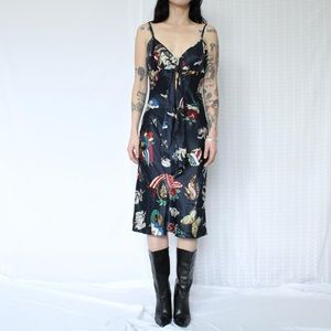 Iceberg Silk Tattoo Print Dress